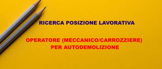 Lavora con noi: operatore per autodemolizione