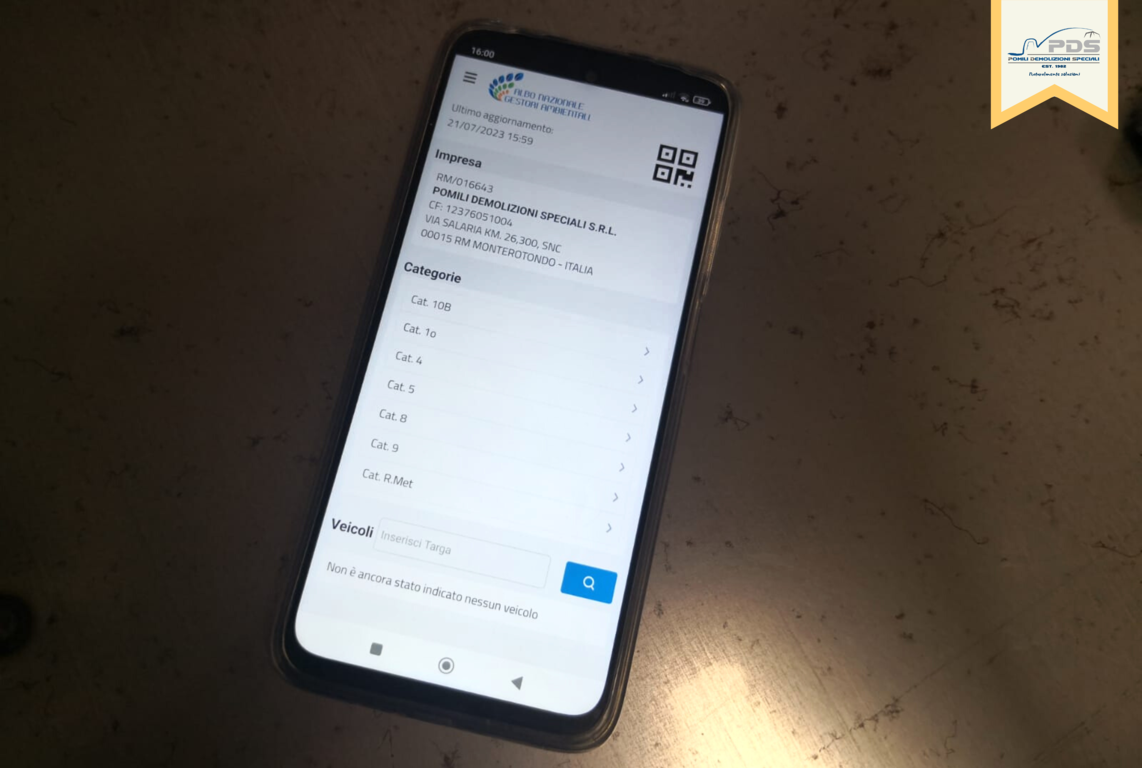 Applicazione AGESTsmart - Pomili Demolizioni Speciali