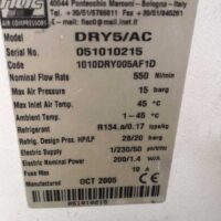 Essiccatore per compressore Fiac | Etichetta