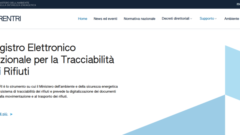 Registro Elettronico Nazionale per la Tracciabilità dei Rifiuti